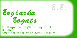 boglarka bogats business card